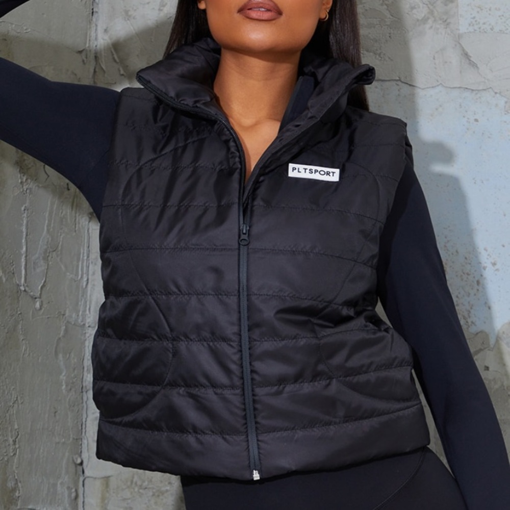 Black Quilted Hiking Vest